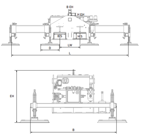 Vacuum beam AERO-SELECT drawing