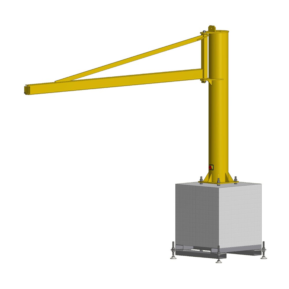 Pillar Jib Crane, overbraced, 180 movable PFT MOB