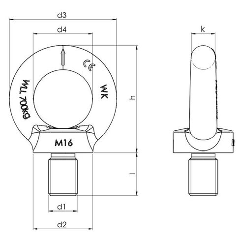 Ringskrue POWERTEX LP580 stregtegning