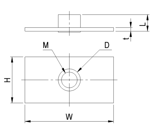 Threaded Plate drawing | © CERTEX Danmark A/S