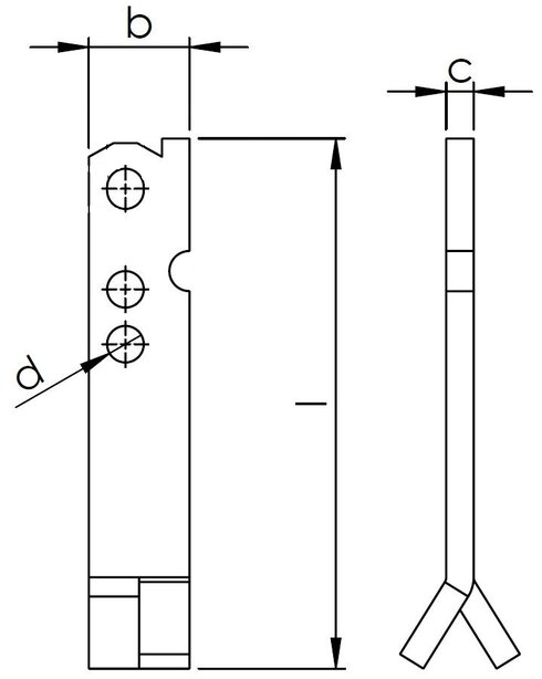 STA-SE Universal og erection anker - én side stregtegning