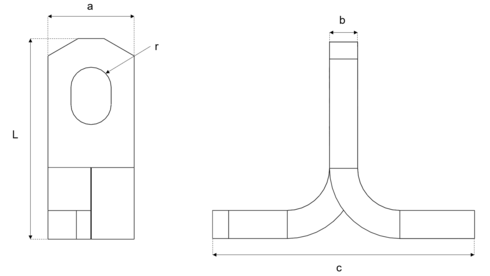 STA-F Flat Foot Anchor drawing