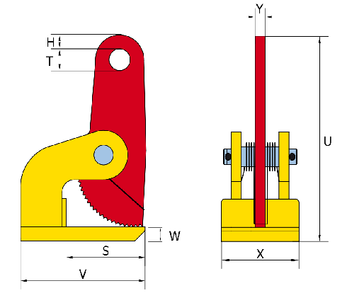 Løfteklo Terrier FHX-V tegning