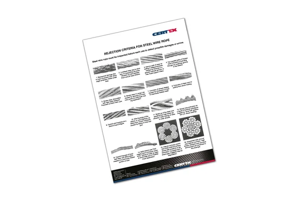 Rejection criteria steel wire rope
