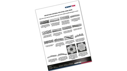 Rejection criteria steel wire rope Rejection criteria steel wire rope
