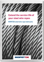 Brochure about Ropetex steel wire rope lubricants | © CERTEX Danmark A/S